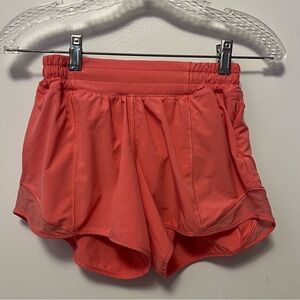 Lululemon Athletica Bright Coral Athletic Shorts